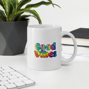 Good vibes White glossy mug