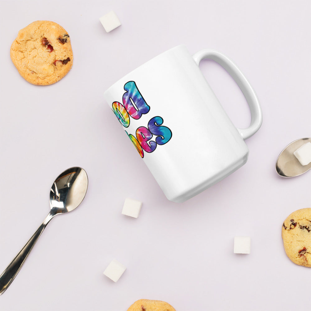 Good vibes White glossy mug