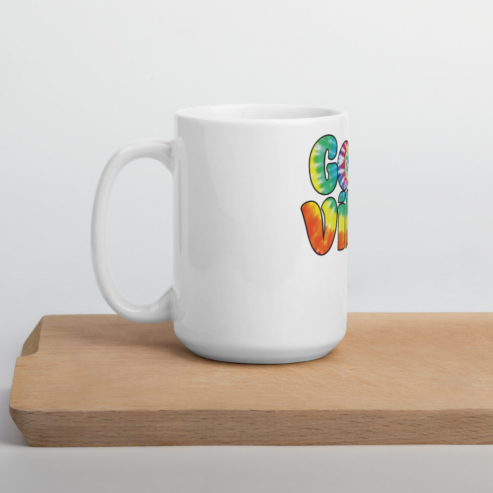 Good vibes White glossy mug