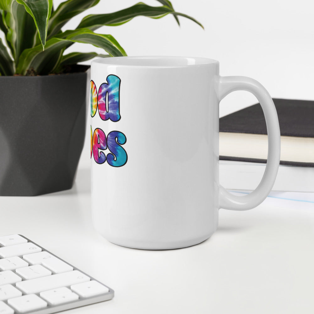 Good vibes White glossy mug